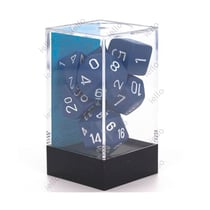 Jeu de rôles Chessex Set de 7 dés Opaque Bleu et Blanc