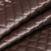 Tissu Simili cuir matelassé uni Chelsy Marron