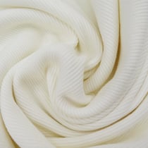 Tissu Bord côte uni Ecru