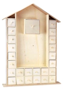 Très grand Calendrier de l'avent DIY en bois 66,5 cm