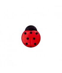 Carte de 3 boutons Coccinelles à queue 18mm - Prym Rouge