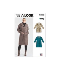 Patron New Look 6767 - Manteaux du 32 au 50 FR taille n°FR 32-50