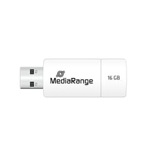 MediaRange Clé USB 2.0 16Go pour Transfert et Sauvegarde de Fichiers Blanc