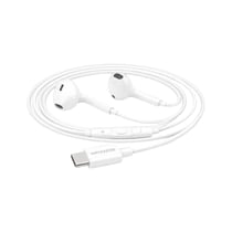 Mayaxess Écouteurs Filaires USB-C pour iPhone 16 avec Microphone intégré Blanc