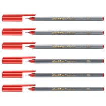 Lot de 6 stylos feutres d'écriture pointe fine 0,3 mm - EDDING 55 - Rouge