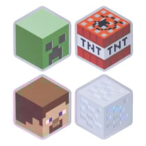 Minecraft - Pack 4 sous-verres Minecraft