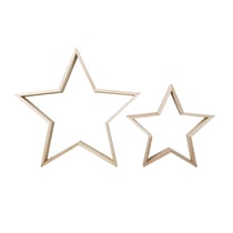 Kit cadres en bois Etoile, FSC MixCredit, 35 + 24,5cmø, hauteur 4cm, 2 pces