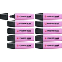 Lot de 10 surligneurs - STABILO - BOSS ORIGINAL Pastel - Mauve givré