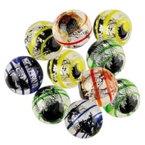 Filet de 10 calots 25 mm oeil de dragon - série collector - jeu de recreation, adresse - KIMPLAY