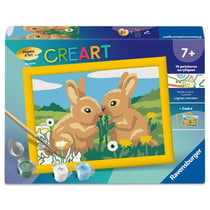 Kit de peinture par numéros Ravensburger - Lapins mignons - 13x18 cm