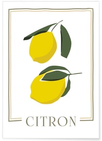 Affiche Abstract Citron | A3 : 29,7x42cm