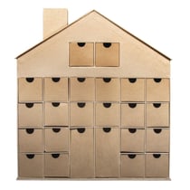 Calendrier de l'avent DIY kraft, 36x6,5x40cm