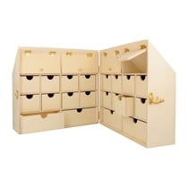 Calendrier de l'Avent maison DIY en BOIS - 25,5x24x15 cm - Artemio