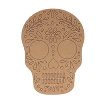 Silhouette en bois mdf - Crâne - Viva la vida - 25 x 18,3 x 0,5 cm
