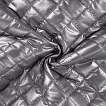 Tissu Matelassé réversible métallisé Argent - Au mètre