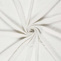 Tissu Maille côtelé Céliane uni pailleté Blanc