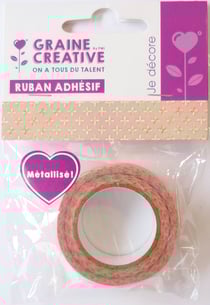 Ruban adhésif (Masking Tape) 1,5 cm Croix doré