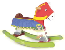 Cheval a bascule en bois perceval - vilac - 1108 - jouet 1er age