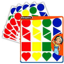 Gommettes géantes - Formes géométriques - Multicolore - 120 pcs