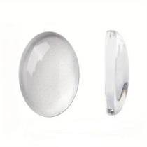 10 cabochons transparents ovale en verre 18 x 23 mm