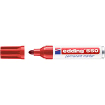 Marqueur permanent pointe large 3-4 mm - EDDING - Rouge - Corps aluminium