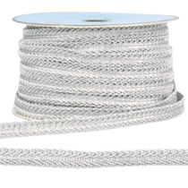 Bobine 25m Galon robe métallisé Argent 10mm