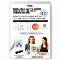 Peinture aux pochoirs Panash débutant enfants et adultes - Babs en 3 pochoirs