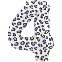Ballon Aluminium Hélium Panthère Chiffre 4 - 86 cm