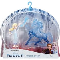 Coffret reine des neiges ii : poupée elsa et cheval nokk + 1 accessoire - disney frozen mini poupées - hasbro - e6857