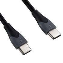 ENERGIZER Câble de Charge et de Données USB-C vers USB-C 2.4A 480Mbps 1.2m Anti-nœud Noir