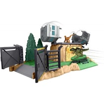 Coffret l'attaque du giganotosaurus : 2 dinosaures combat + accessoires - dino - jurassic world - mattel hff12