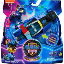 La super pat patrouille le film : chase et voiture de police son et lumiere - figurine chien - vehicule de luxe - paw patrol the mighty movie