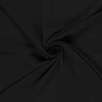 Tissu Crêpe stretch uni Noir