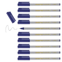 Lot de 10 feutres fins EDDING - Bleu - Pointe 0,3 mm