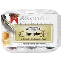 Encres pour calligraphie - Winsor et Newton - 6 flacons de 30ml - Beaux-arts