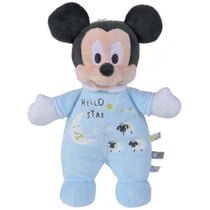Peluche mickey phosphorescente bleu 28 cm disney - doudou brille dans la nuit - nicotoy