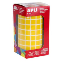 Apli Agipa - Gommettes rouleau Carré 10x10 mm Jaune x 6 372