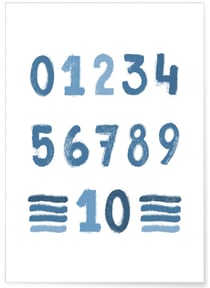 Affiche 'Nombres' | A3 : 29,7x42cm