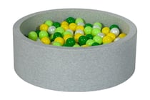 Piscine à balles perle, jaune, vert, vert 300 balles - Velinda