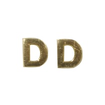 Lettres en cire - D - , or, 9mm, 2 pces