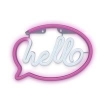 FOREVERLIGHT - Neon LED mural HELLO ROSE BLANC USB-A 2M OU 3 PILES AA