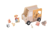 Voiture en bois 2en1 animaux jeep puzzle