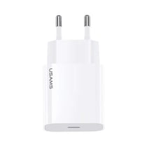 Usams Chargeur Secteur USB-C Powery Delivery 3.0 20W Ultra-Rapide Compact Blanc