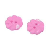 20 BOUTONS Acrylique Rose forme Fleur diamètre 13 mm 2 trous - creation couture diy
