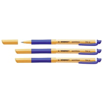 Lot de 3 Stylos roller encre gel Stabilo pointVisco pointe fine 0,5 mm bleu