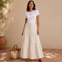 Kit Couture Craftine Jupe Inaya Lin écru