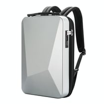 Sac À Dos Ordinateur Étanche Extensible Avec Port USB Et Mot De Passe Argenté YONIS
