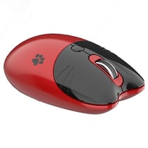 Souris Sans Fil Silencieuse 3 Boutons Bluetooth Rouge Économie D'Énergie YONIS