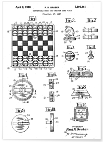 Affiche Brevet Échecs | A3 : 29,7x42cm