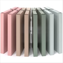 8 Chemises Plastiques A4 avec Elastique- Couleurs Pastel - Élastique - 250 pages- Dos de 3 cm- PP- ACROPAQ